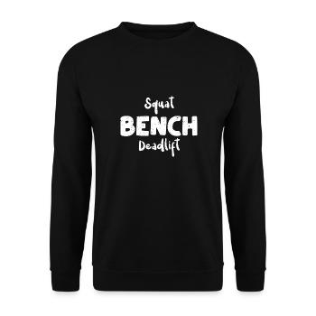 Squat Bench Deadlift - Workout - Unisex Sweatshirt - black - Front - Alina (178cm) & Michal (187cm)