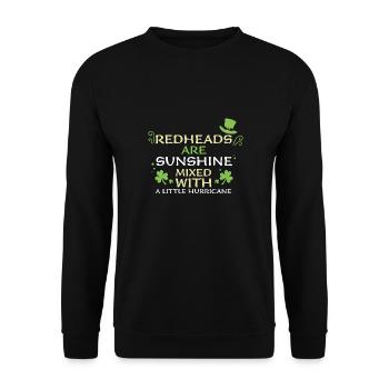 Redheads Are Sunshine Mixed With... - Unisex Sweatshirt - black - Front - Alina (178cm) & Michal (187cm)