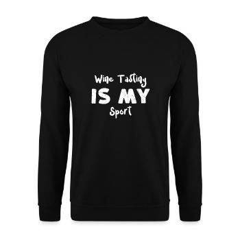Wine Tasting Is My Sport - Wine - Unisex Sweatshirt - black - Front - Alina (178cm) & Michal (187cm)