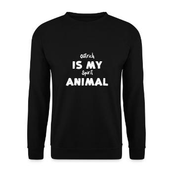 L’autruche est mon animal spirituel - Sweat-shirt Unisexe - noir - Devant - Alina (178cm) & Michal (187cm)