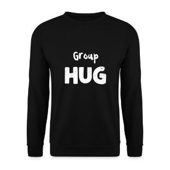 Group Hug - Camping - Unisex Pullover - Schwarz - Vorne - Alina (178cm) & Michal (187cm)