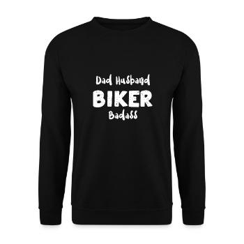 Papa Mari Motard Badass - Papa - Sweat-shirt Unisexe - noir - Devant - Alina (178cm) & Michal (187cm)