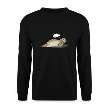 Robbe says what ?! - Unisex Sweatshirt - black - Front - Alina (178cm) & Michal (187cm)
