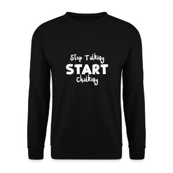 Arrêtez de parler Commencez à craquer - Sweat-shirt Unisexe - noir - Devant - Alina (178cm) & Michal (187cm)