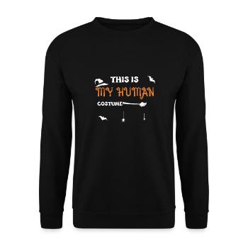 Ceci est mon costume humain - Sweat-shirt Unisexe - noir - Devant - Alina (178cm) & Michal (187cm)
