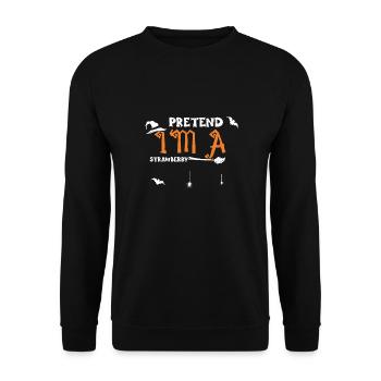Pretend I'm A Strawberry - Unisex Pullover - Schwarz - Vorne - Alina (178cm) & Michal (187cm)