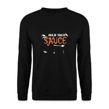 Mild Taco Sauce - Halloween - Unisex Pullover - Schwarz - Vorne - Alina (178cm) & Michal (187cm)