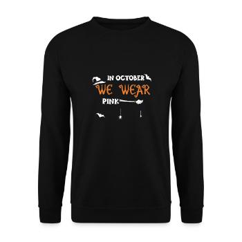 En octobre, nous portons du rose - Sweat-shirt Unisexe - noir - Devant - Alina (178cm) & Michal (187cm)