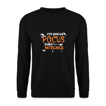 It's Hocus Pocus Time Witches - Unisex Pullover - Schwarz - Vorne - Alina (178cm) & Michal (187cm)