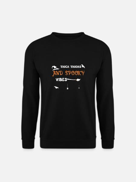 Thick Thighs and Spooky Vibes - Unisex Sweatshirt - black