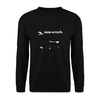 Good Witch - Halloween - Unisex Sweatshirt - black - Front - Alina (178cm) & Michal (187cm)