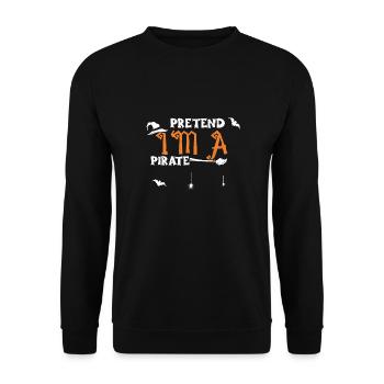 Faites semblant d’être un pirate - Halloween - Sweat-shirt Unisexe - noir - Devant - Alina (178cm) & Michal (187cm)