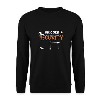 Sécurité de la licorne - Halloween - Sweat-shirt Unisexe - noir - Devant - Alina (178cm) & Michal (187cm)