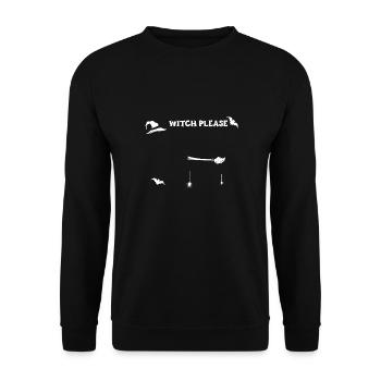 Witch Please - Halloween - Unisex Sweatshirt - black - Front - Alina (178cm) & Michal (187cm)