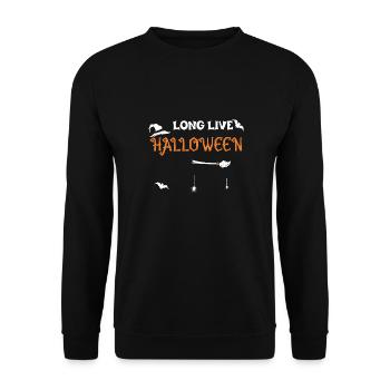 Long Live Halloween - Halloween - Unisex Sweatshirt - black - Front - Alina (178cm) & Michal (187cm)