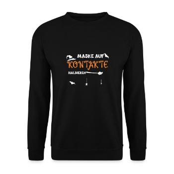 Halve mask to contacts - Unisex Sweatshirt - black - Front - Alina (178cm) & Michal (187cm)