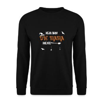 Ich Bin Die Mama Hexe - Halloween - Unisex Pullover - Schwarz - Vorne - Alina (178cm) & Michal (187cm)