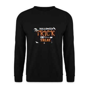Halloween Trick ou Treat - Sweat-shirt Unisexe - noir - Devant - Alina (178cm) & Michal (187cm)