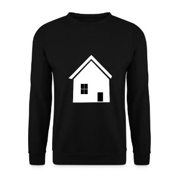 Bauherren Architekt Eigenheim Häuser Immobilie - Unisex Pullover - Schwarz - Vorne - Alina (178cm) & Michal (187cm)