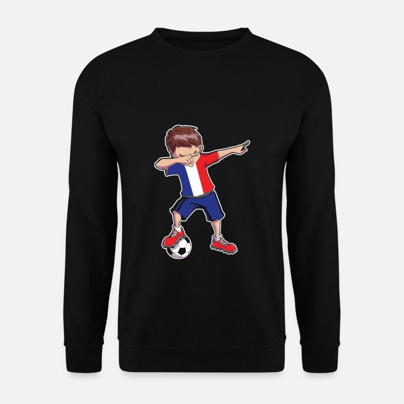 Frankreich Trikot Fußball Fan Dabbing Boy Jungs - Unisex Pullover - Schwarz