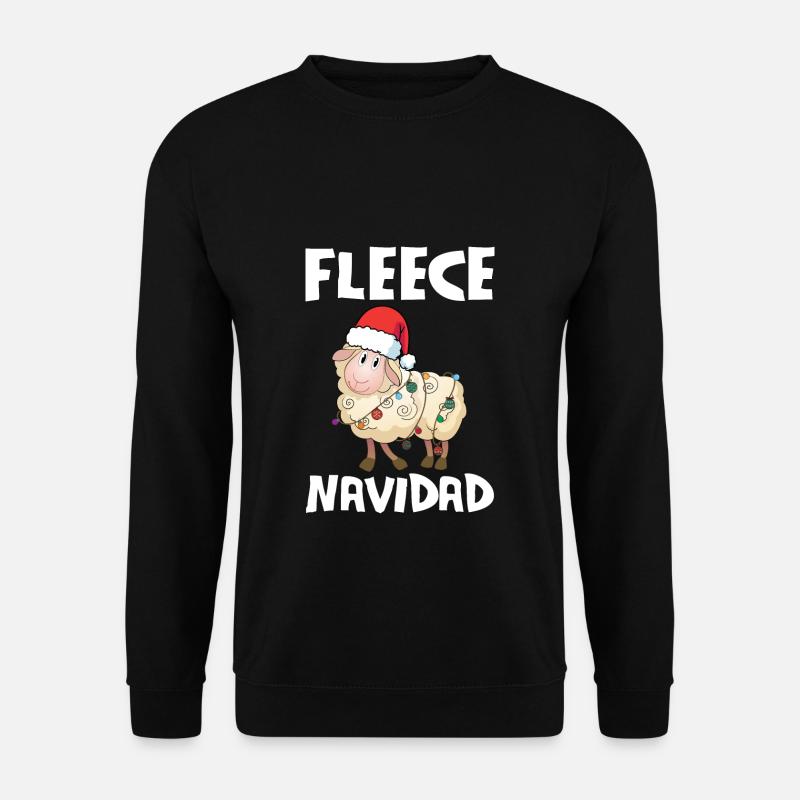 Fleece Navidad Weihnachten Geschenk Spanisch - Unisex Pullover - Schwarz