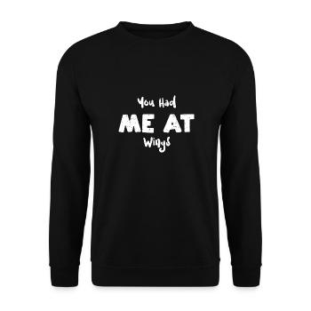 Tu m’as eu à Wings - BBQ - Sweat-shirt Unisexe - noir - Devant - Alina (178cm) & Michal (187cm)