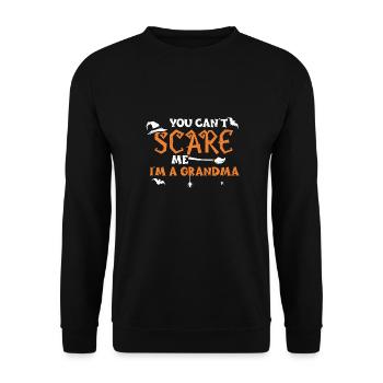 You Can't Scare Me I'm A Grandma - Unisex Sweatshirt - black - Front - Alina (178cm) & Michal (187cm)