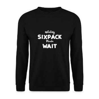 Installing Sixpack Please Wait - Unisex Pullover - Schwarz - Vorne - Alina (178cm) & Michal (187cm)
