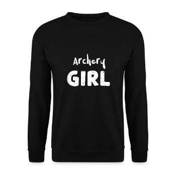 Archery Girl - Archery - Unisex Sweatshirt - black - Front - Alina (178cm) & Michal (187cm)