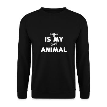 Coffee Is My Spirit Animal - Unisex Sweatshirt - black - Front - Alina (178cm) & Michal (187cm)