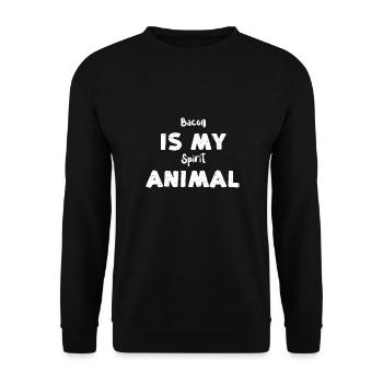 Bacon Is My Spirit Animal - BBQ - Unisex Sweatshirt - black - Front - Alina (178cm) & Michal (187cm)