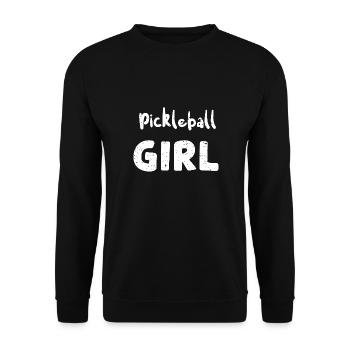 Pickleball Girl - Sports - Unisex Pullover - Schwarz - Vorne - Alina (178cm) & Michal (187cm)