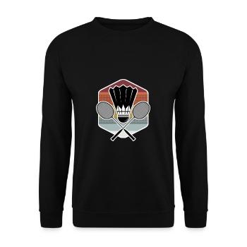 Badminton badminton - Unisex Sweatshirt - black - Front - Alina (178cm) & Michal (187cm)