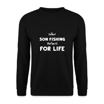 Père Fils Partenaires de pêche pour... - Sweat-shirt Unisexe - noir - Devant - Alina (178cm) & Michal (187cm)