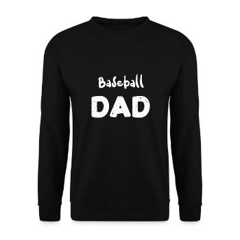 Baseball Dad - Baseball - Unisex Sweatshirt - black - Front - Alina (178cm) & Michal (187cm)