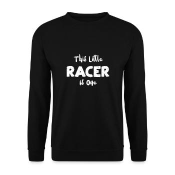 This Little Racer Is One - Unisex Sweatshirt - black - Front - Alina (178cm) & Michal (187cm)