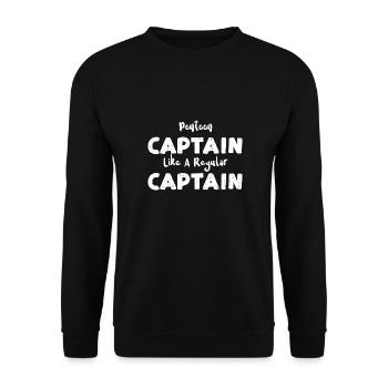 Pontoon Captain Like A Regular C... - Unisex Pullover - Schwarz - Vorne - Alina (178cm) & Michal (187cm)
