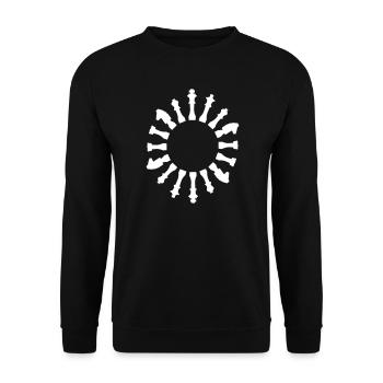 Chess pieces - Unisex Sweatshirt - black - Front - Alina (178cm) & Michal (187cm)