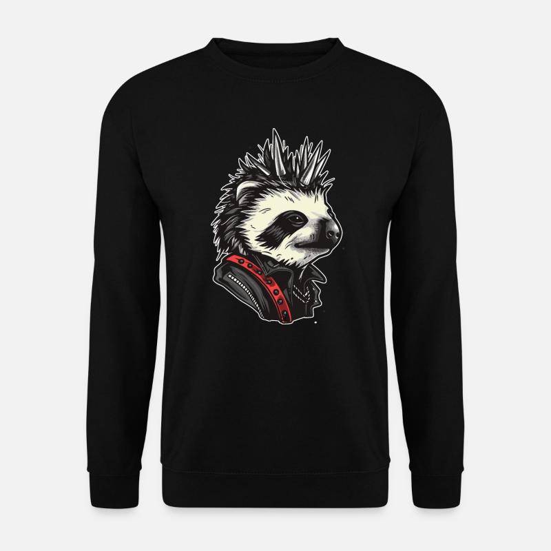 Cooles Punk Faultier - Unisex Pullover - Schwarz