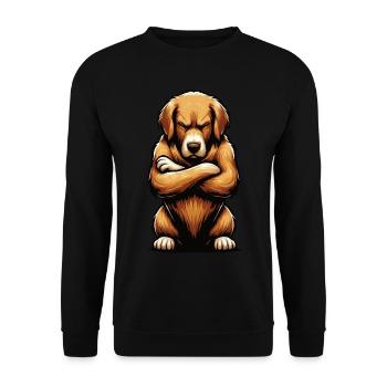 Golden Retriever Goldie Goldieowner Goldies - Unisex Sweatshirt - black - Front - Alina (178cm) & Michal (187cm)