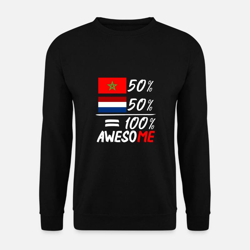 Half Nederlander half Marokkaan - Unisex Pullover - Schwarz