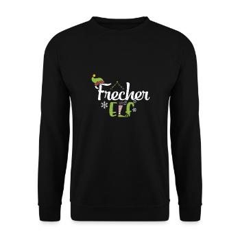Elfe coquine - Elfes de Noël - Sweat-shirt Unisexe - noir - Devant - Alina (178cm) & Michal (187cm)