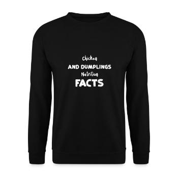 Chicken And Dumplings Nutrition... - Unisex Pullover - Schwarz - Vorne - Alina (178cm) & Michal (187cm)