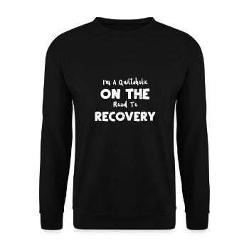 Je suis un accro du Quiltaïque sur la route de... - Sweat-shirt Unisexe - noir - Devant - Alina (178cm) & Michal (187cm)
