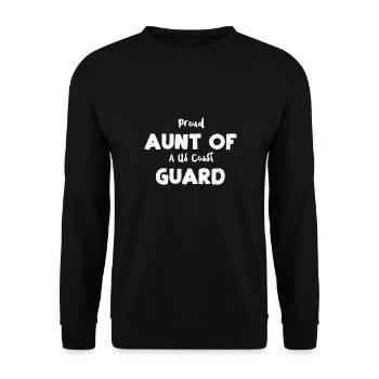 Proud Aunt Of A Us Coast Guard - Unisex Sweatshirt - black - Front - Alina (178cm) & Michal (187cm)