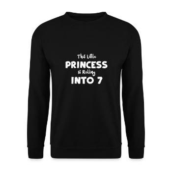 This Little Princess Is Rolling... - Unisex Pullover - Schwarz - Vorne - Alina (178cm) & Michal (187cm)