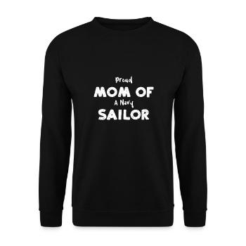 Maman fière d’un marin de la Marine - Maman - Sweat-shirt Unisexe - noir - Devant - Alina (178cm) & Michal (187cm)