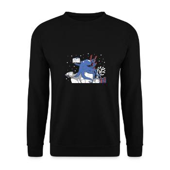 Reading Octopus - Lesen - Unisex Pullover - Schwarz - Vorne - Alina (178cm) & Michal (187cm)