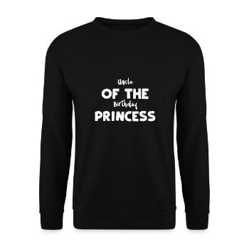 Oncle de la princesse d’anniversaire - Sweat-shirt Unisexe - noir - Devant - Alina (178cm) & Michal (187cm)