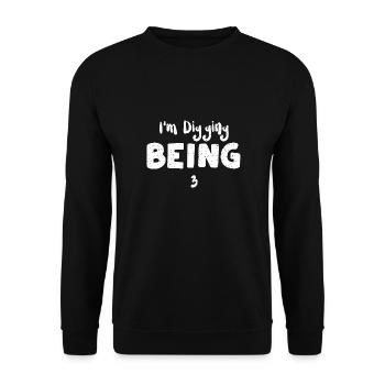 I'm Digging Being 3 - Birthday - Unisex Pullover - Schwarz - Vorne - Alina (178cm) & Michal (187cm)